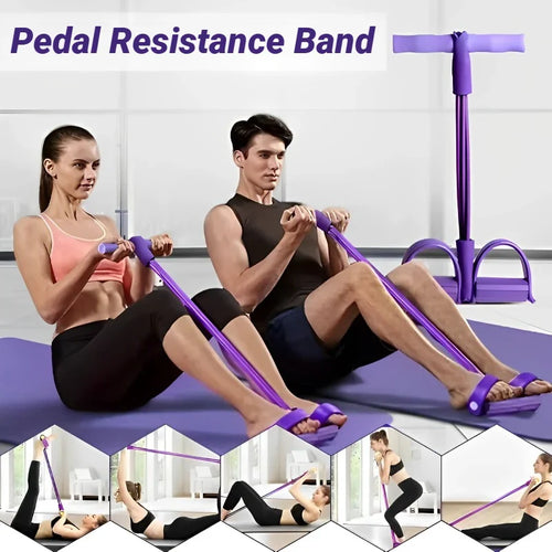 Four-Tube Pedal Tensioner | Multi-Functional Home Fitness Equipment